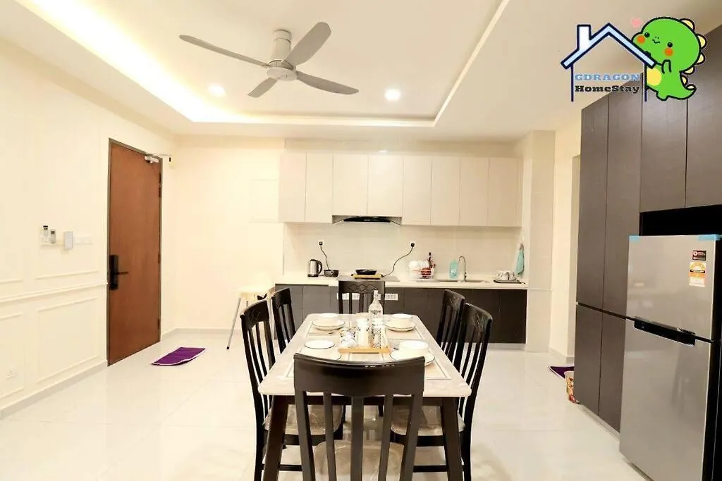 Daire 4Br High Floor Unblock Seaview Danga Bay Lovell By Gdragon Homestay Johor Bahru Malezya